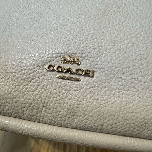 COACH Jules Hobo Leather Shoulder Handbag White C9190 - Picture 3 of 16